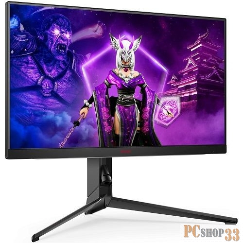 Монитор LCD 27 16:9 2560х1440(WQHD) IPS, nonGLARE, 240 Гц, 750 cd/m, H178°/V178°, 1000:1, 80M:1, 1,07 миллиардов цветов, 1ms, VGA, 2xHDMI, DP, USB-Hub, Height adj, Tilt, Swivel, Speakers, 3Y, Black-Red