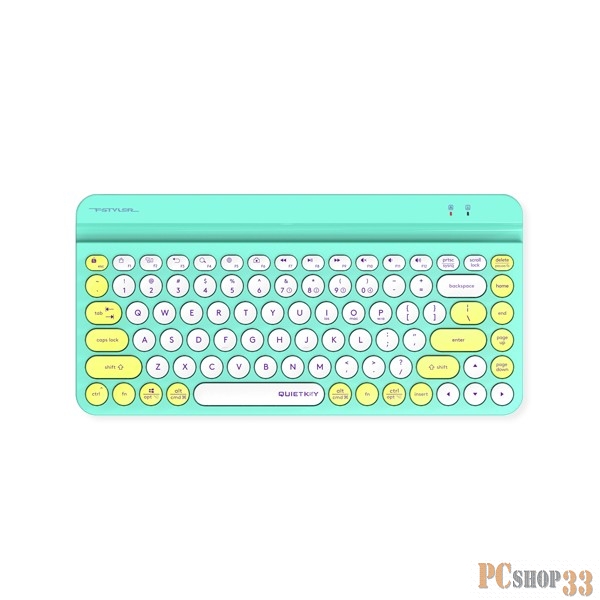 Клавиатура A4Tech Fstyler FBK30 зеленый USB беспроводная BT/Radio slim Multimedia (FBK30 AVOCADO)