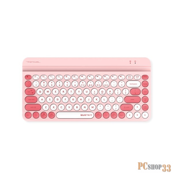 Клавиатура A4Tech Fstyler FBK30 розовый USB беспроводная BT/Radio slim Multimedia (FBK30 RASPBERRY)