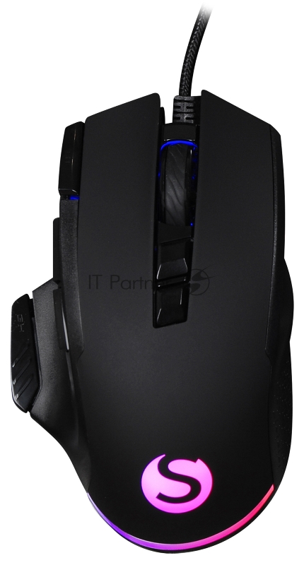 Мышь SunWind SW-M850G черный оптическая (6400dpi) USB для ноутбука (9but)