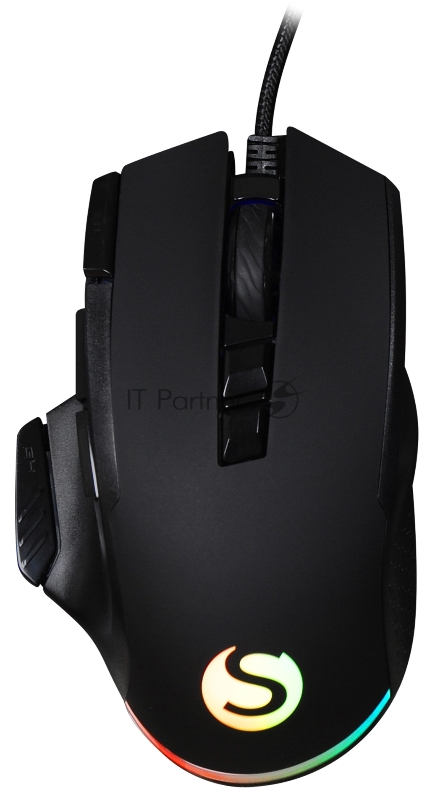 Мышь SunWind SW-M850G черный оптическая (6400dpi) USB для ноутбука (9but)