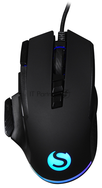 Мышь SunWind SW-M850G черный оптическая (6400dpi) USB для ноутбука (9but)