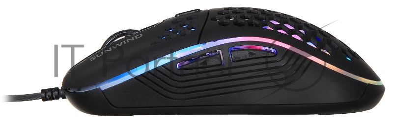 Мышь SunWind SW-M800G черный оптическая (3200dpi) USB для ноутбука (6but)
