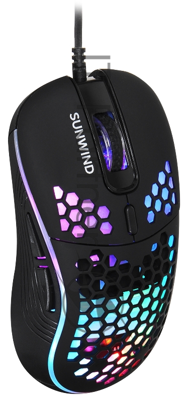 Мышь SunWind SW-M800G черный оптическая (3200dpi) USB для ноутбука (6but)