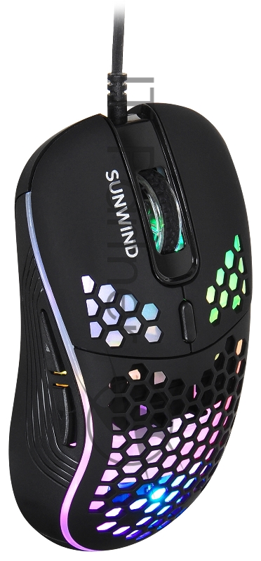 Мышь SunWind SW-M800G черный оптическая (3200dpi) USB для ноутбука (6but)