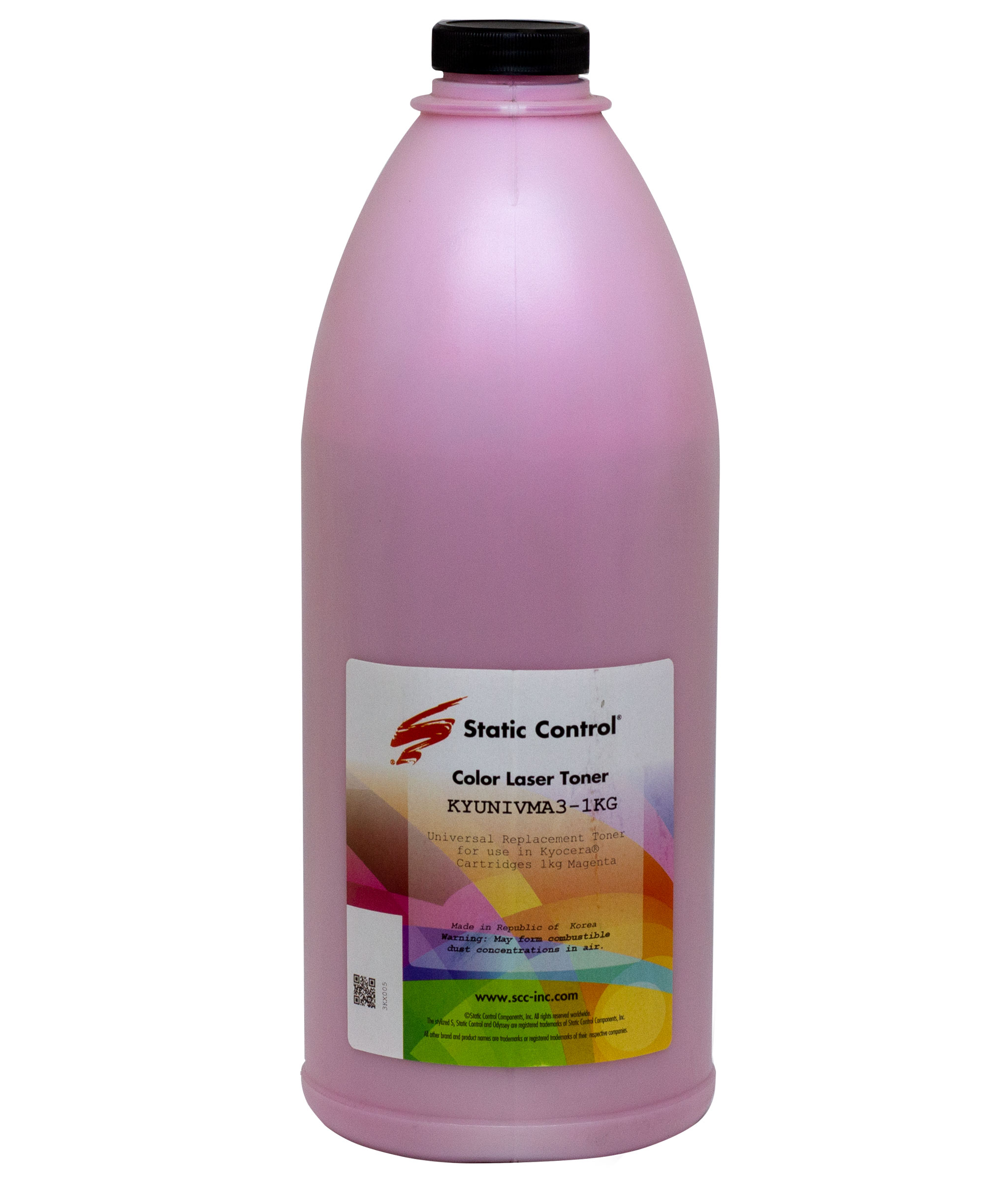 Тонер Static Control KYUNIVMA3-1KG пурпурный флакон 1000гр. для принтера Kyocera FSC5100DN/TA250ci
