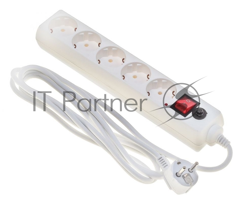 Сетевой фильтр Buro 500SH-3-W 3м (5 розеток) белый (коробка)