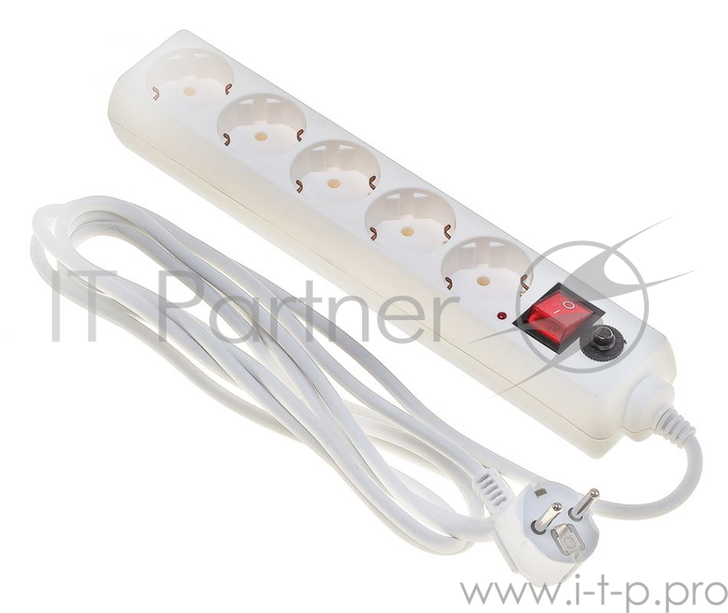 Сетевой фильтр Buro 500SH-3-W 3м (5 розеток) белый (коробка)