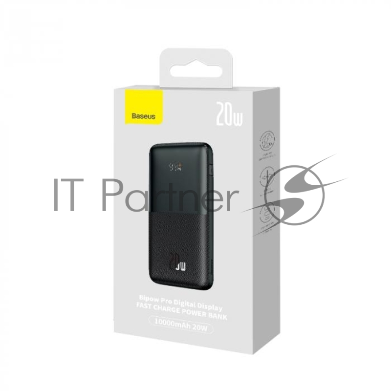 Внешний аккумулятор BASEUS Bipow Pro Overseas Edition 20W Overseas Edition, 3.0A (10000 mAh), черный