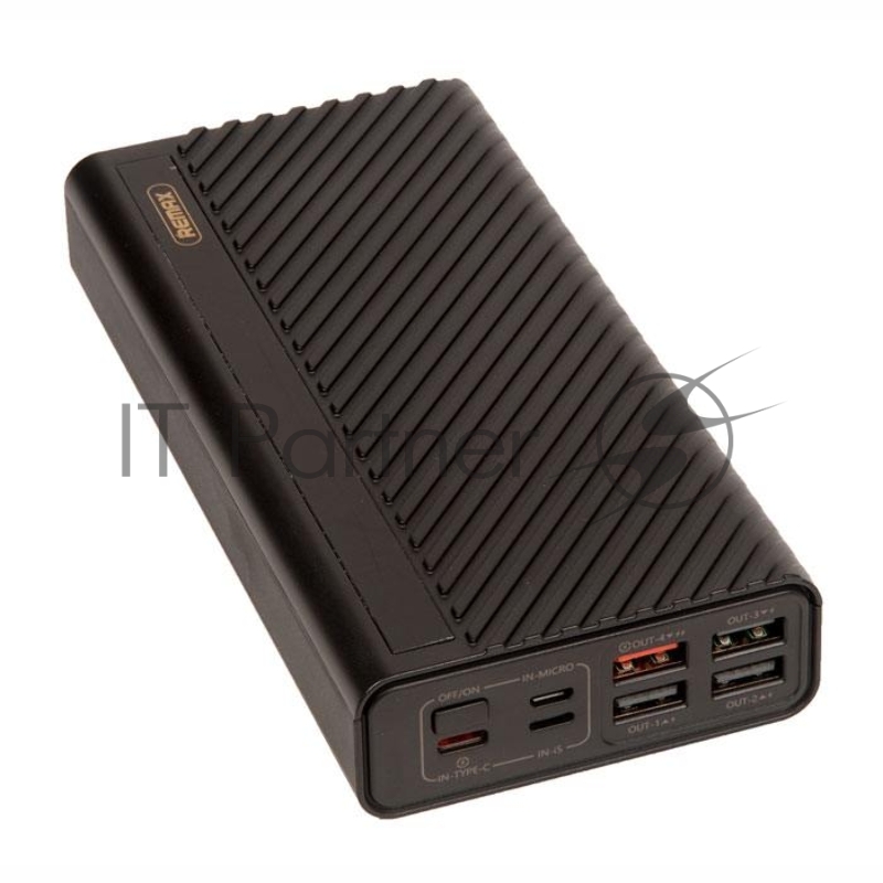 Внешний аккумулятор REMAX RPP-197 Hunyo II QC 22.5W + PD 18W Multi-Compatible Fast Charging Power Bank, 3.0A, (30000mAh), черный