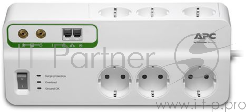 Сетевой фильтр APC PMH63VT-RS 3м (6 розеток) белый