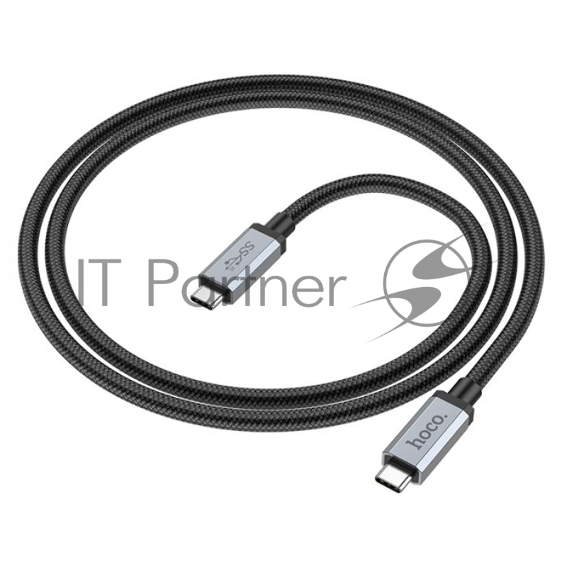 Кабель Type-C HOCO US06 USB3.2 20Gbps, 100W, 5.0А, длина 1.0м, черный