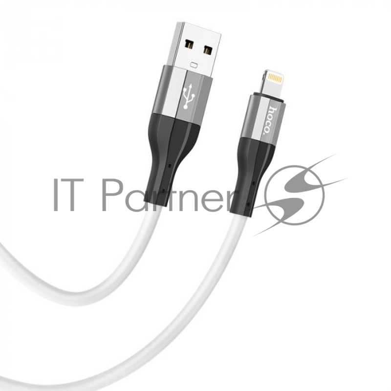 Кабель USB HOCO X72 Creator silicone для Lightning, 2.4А, длина 1.0м, белый