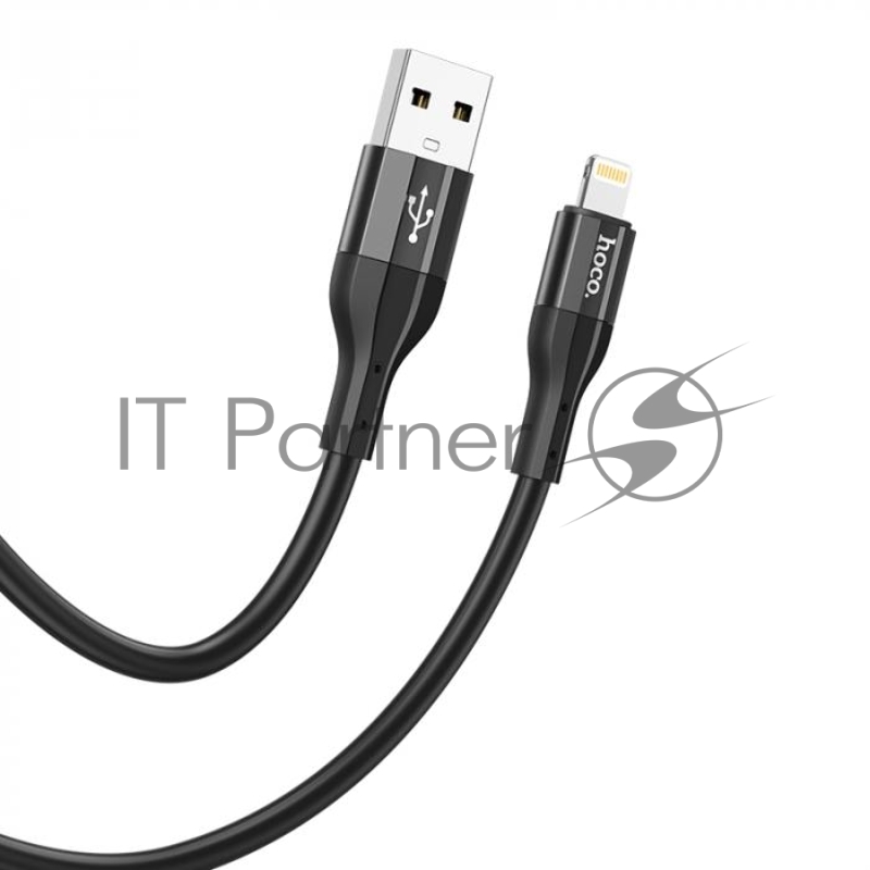 Кабель USB HOCO X72 Creator silicone для Lightning, 2.4А, длина 1.0м, черный