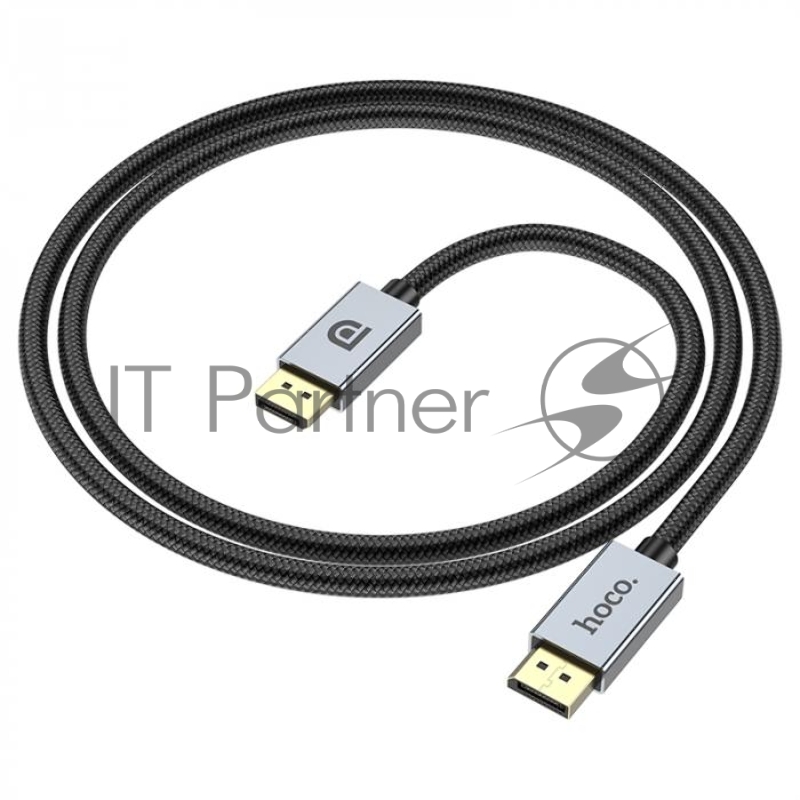 Кабель DisplayPort HOCO US04 DP 1.4 Male to Male 8K ultra HD data cable(L=1M), черный