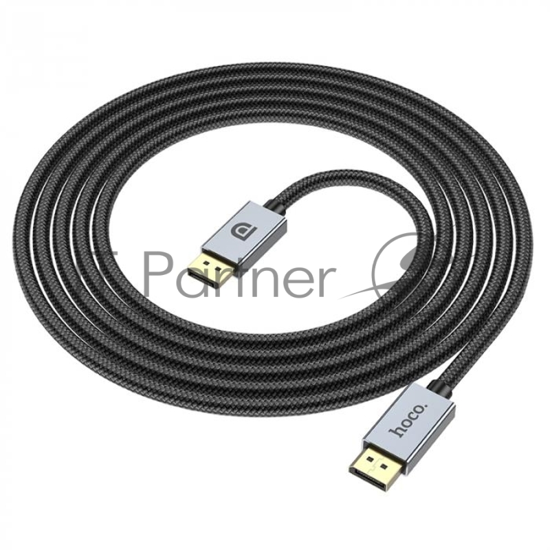 Кабель DisplayPort HOCO US04 DP 1.4 Male to Male 8K ultra HD data cable(L=3M), черный