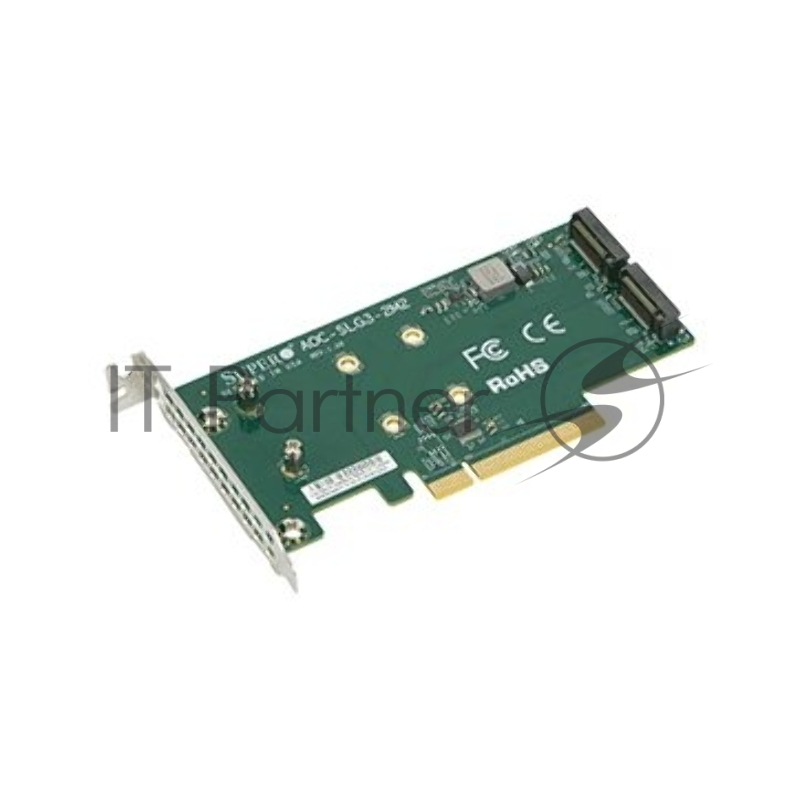 Адаптер Supermicro Low Profile, Dual NVMe M.2 SSD PCIe add-on card