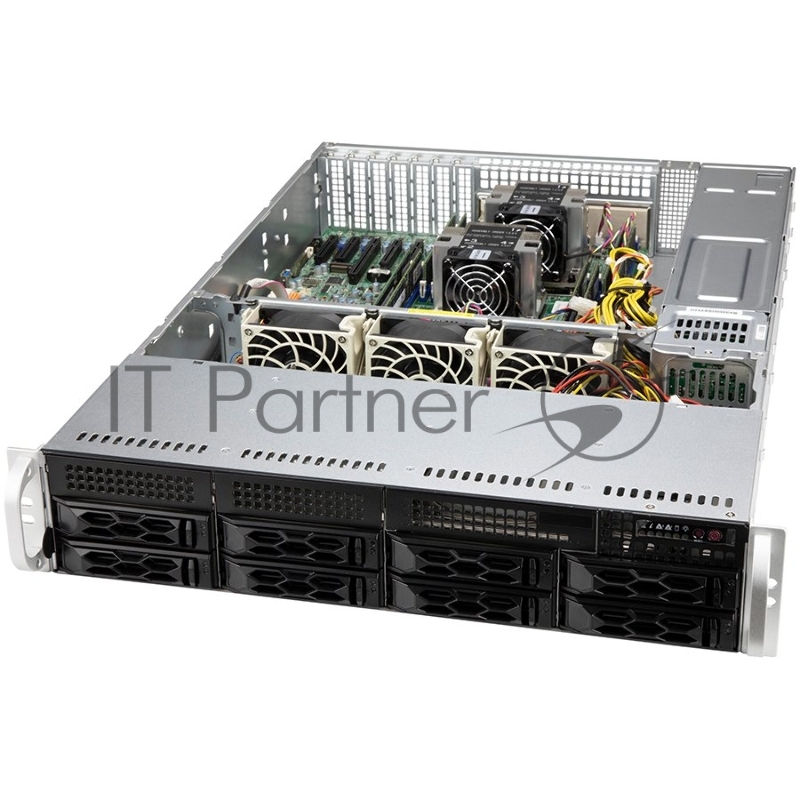 Корпус Supermicro CSE-LA25TQC-R609LP, 2U Dual and Single Intel and AMD CPUs, 7 low-profile expansion slot(s), 8 x 3.5 (tool-less) or 2.5 (screw) hot-swap SAS3/SATA drive bay, 600W / 650W RPSU