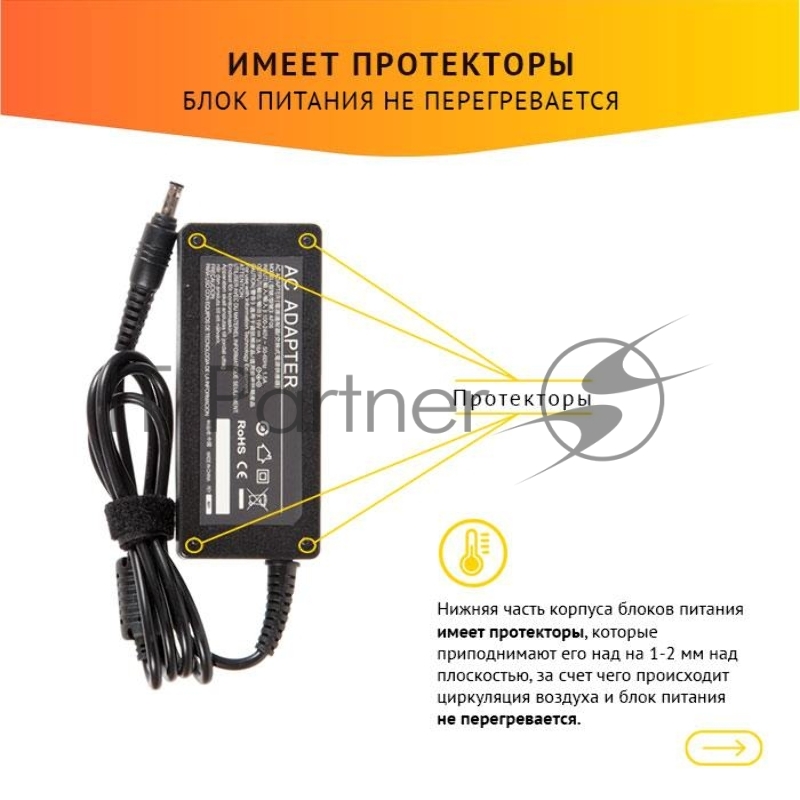 Блок питания для Samsung 19V, 3.16A, 60W, 5.5х3.0 без кабеля OEM