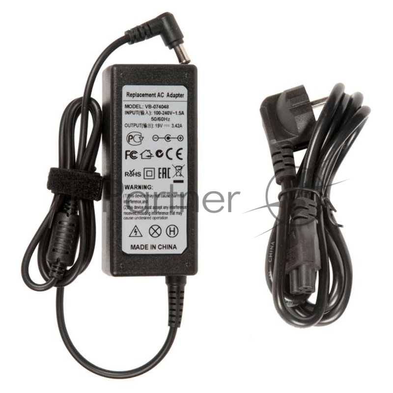 Блок питания для монитора и телевизора LCD 19V 3.42A 65W 6.5x4.4мм