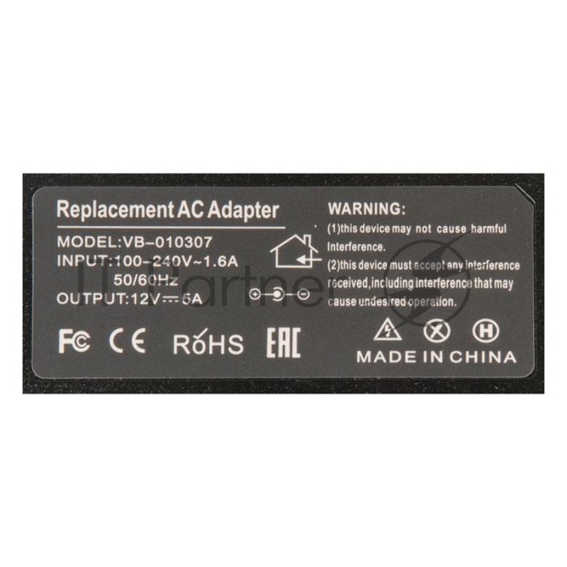 Блок питания для монитора LCD 12V, 5A, 5.5х2.5 мм