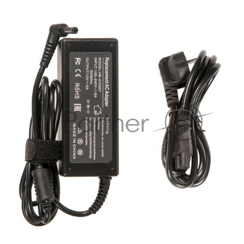 Блок питания для монитора LCD 12V, 5A, 5.5х2.5 мм