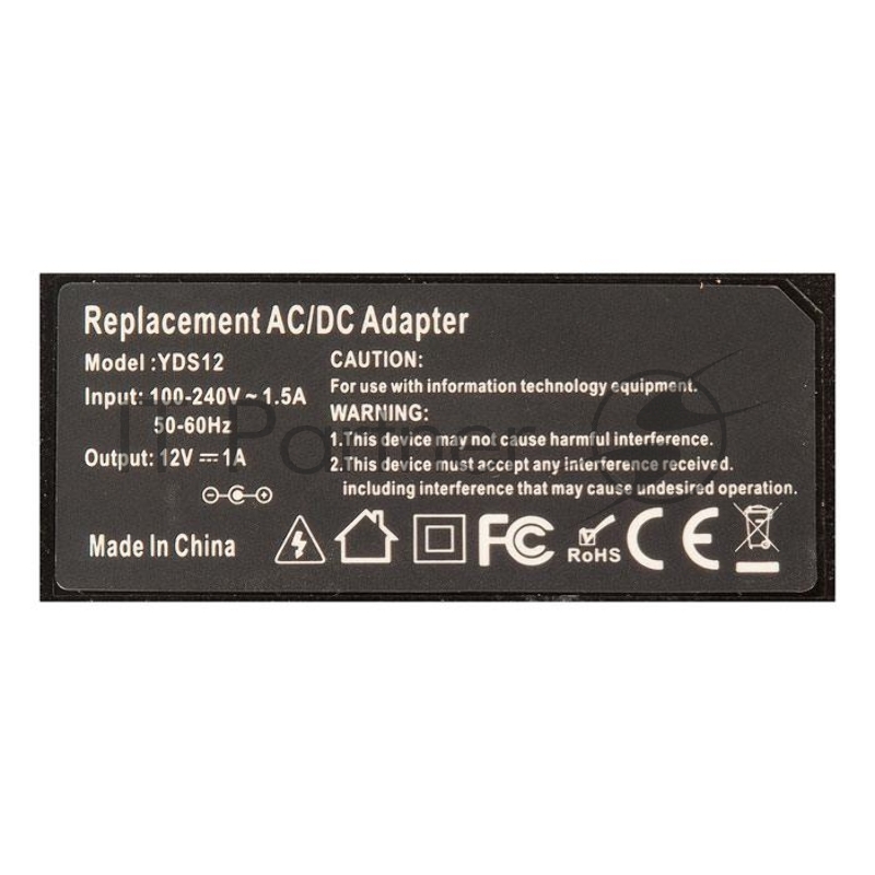 Блок питания для монитора и телевизора LCD 12V 1A, 12W, 4.0х1.7