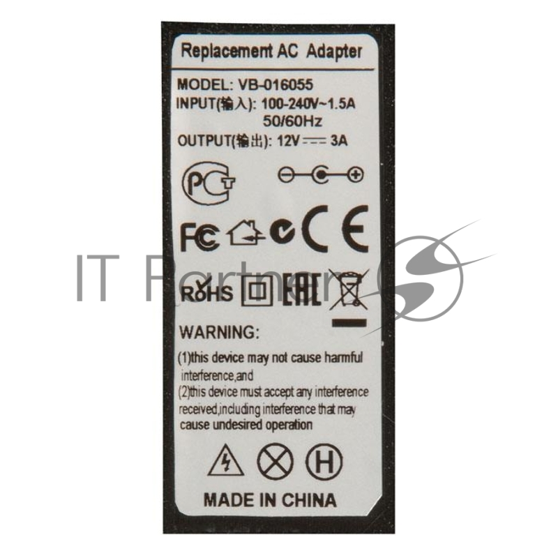 Блок питания для монитора и телевизора LCD 12V 3A 36W 4pin