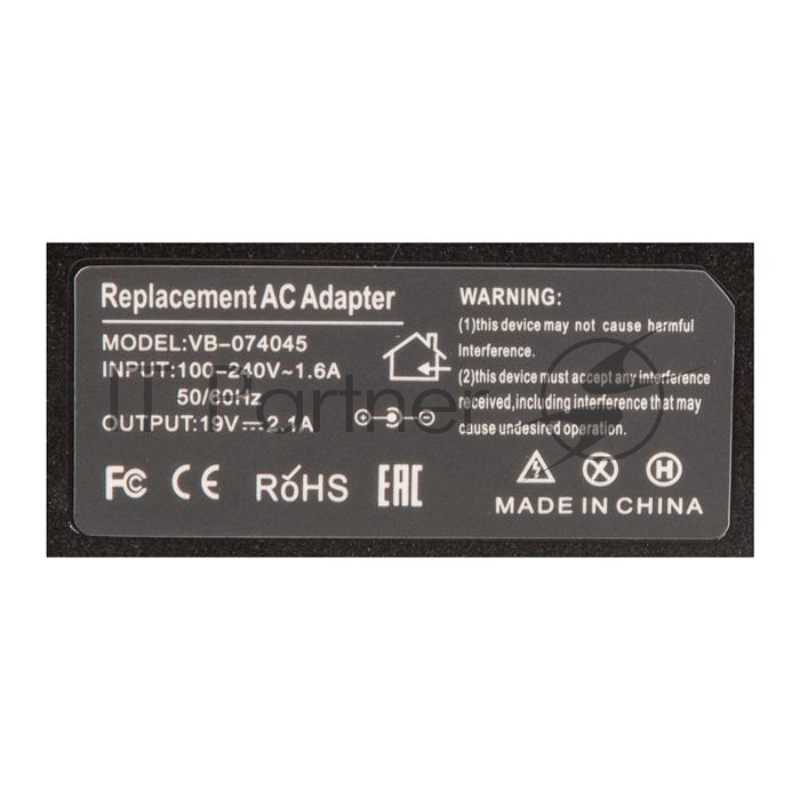 Блок питания для монитора и телевизора LCD 19V 2.1A 40W 6.5x4.4мм