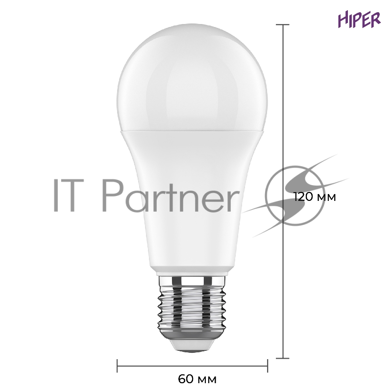 Умная LED лампочка Wi-Fi HIPER IoT A61 White