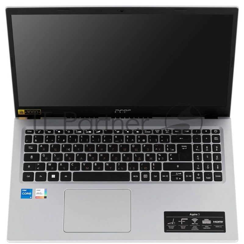 Ноутбук Acer ASPIRE 3 A315-58-5427 15.6 FHD, Intel Core i5-1135G7, 8Gb, 256GB SSD, No ODD, int., Win11, чёрный AZERTY