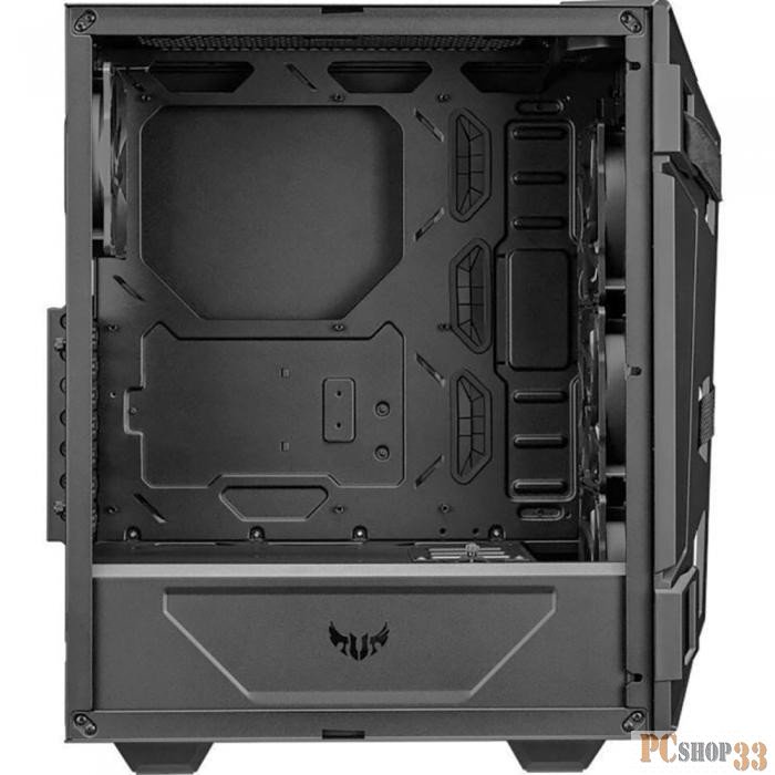 Корпус ASUS TUF GAMING GT301 mid-tower compact case with tempered glass side panel, honeycomb front panel, 120mm AURA Addressable RGB fan, headphone hanger and 360mm radiator support.7.2 Kg