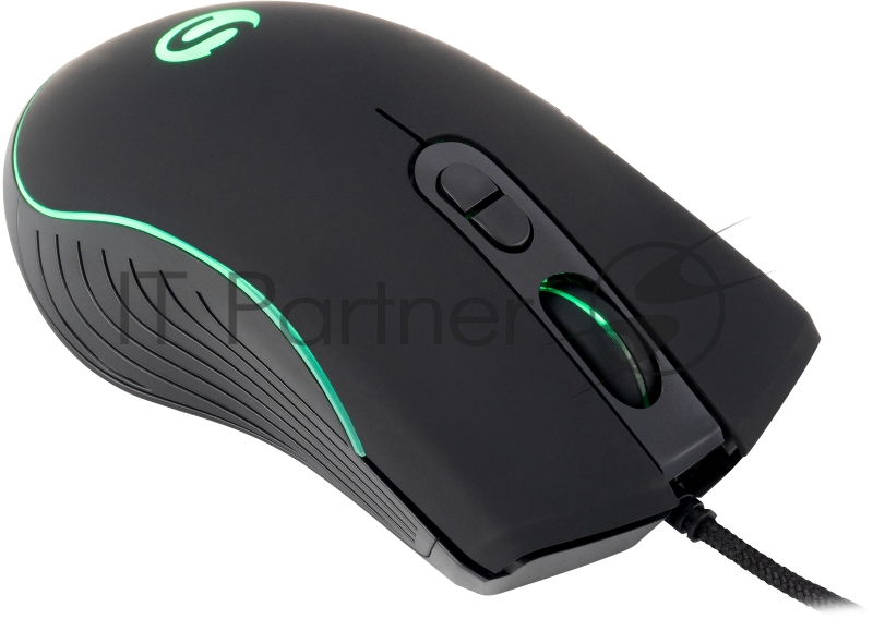 Мышь SunWind SW-M710G черный оптическая (3200dpi) USB для ноутбука (7but)