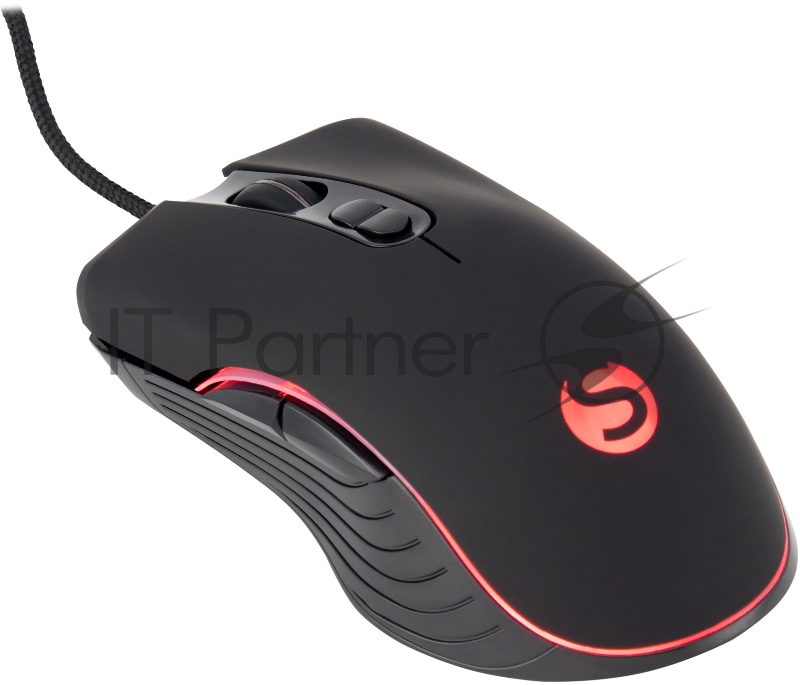 Мышь SunWind SW-M710G черный оптическая (3200dpi) USB для ноутбука (7but)