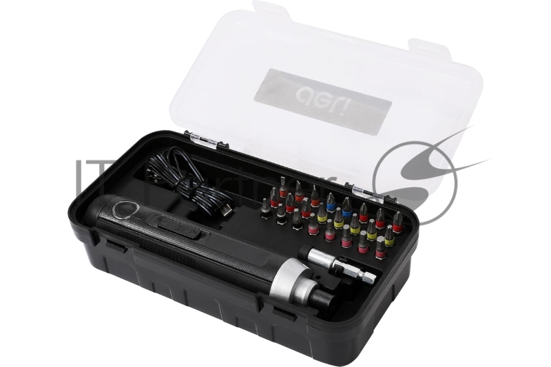 Отвертка аккумуляторная Deli DL-DP04-E1B2 (3,6В, 2А*ч, 5Нм, набор бит 24 шт, пласт. кейс)