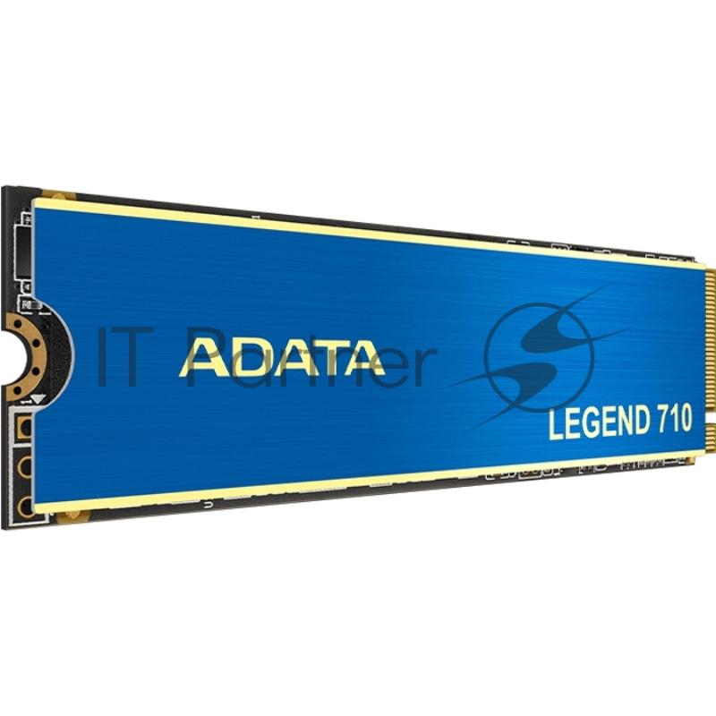 Накопитель SSD ADATA LEGEND 710, 256Gb, PCIe 3.0 x4, M.2 2280, NVMe, R/W 2100/1000, с радиатором