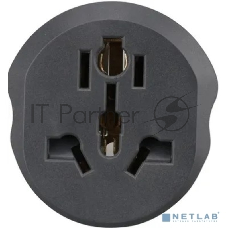 Адаптер-переходник 11626/20 (1 розетка) темно-серый
