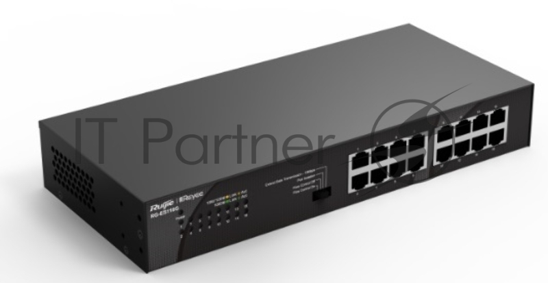 Коммутатор Ruijie Reyee RG-ES116G неуправляемый 16 портов 10/100/1000 Мб/с, металлический корпус