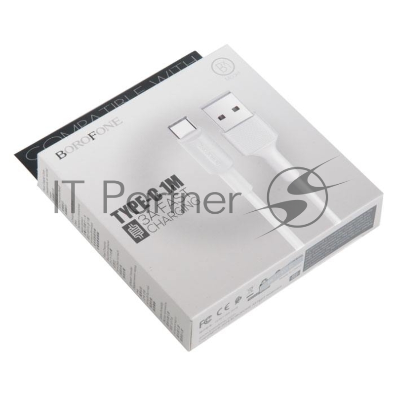 Кабель USB BOROFONE BX1 3A for Type-C, белый