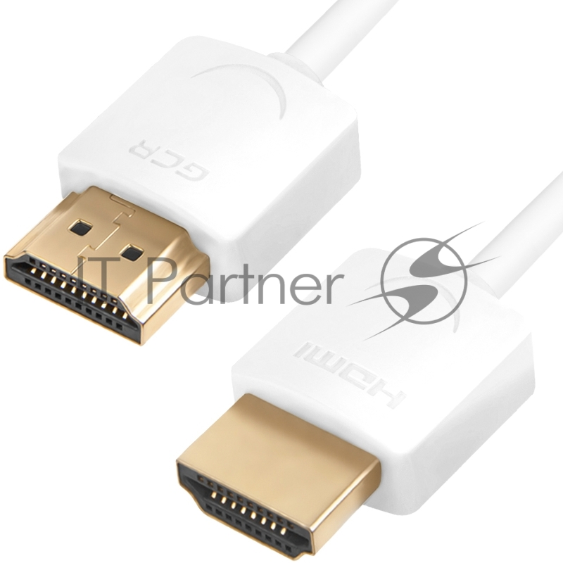 Ультратонкий кабель GCR HDMI2.0 для AppleTV, SLIM, 2.0m, белый, OD3.8mm, HDR 4:2:0, Ultra HD, 4K60Hz, 18.0 Гбит/с, 32/32 AWG GCR Ультратонкий кабель HDMI2.0 для AppleTV, SLIM, 2.0m, белый, OD3.8mm, HDR 4:2:0, Ultra HD, 4K60Hz, 18.0 Гбит/с, 32/32 AWG
