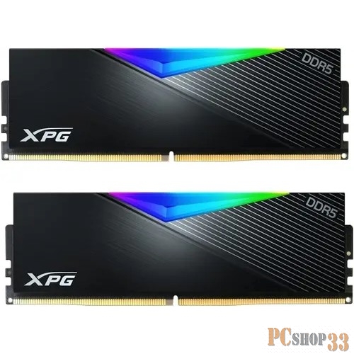 Модуль памяти ADATA XPG Lancer DDR5 RGB 5600MHz 32GB (2x16GB) CL36-36-36 UDIMM 288-Pins Kit Black Heatsink (AX5U5600C3616G-DCLARBK)