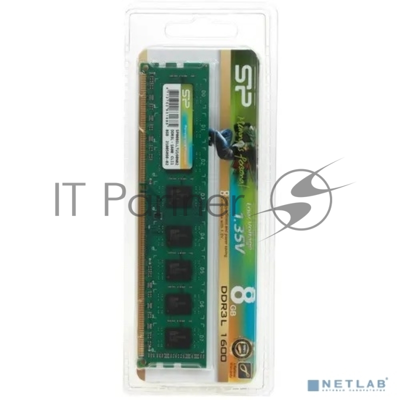 Модуль памяти DDR 3L DIMM 8Gb PC12800, 1600Mhz, Silicon Power SP008GLLTU160N02
