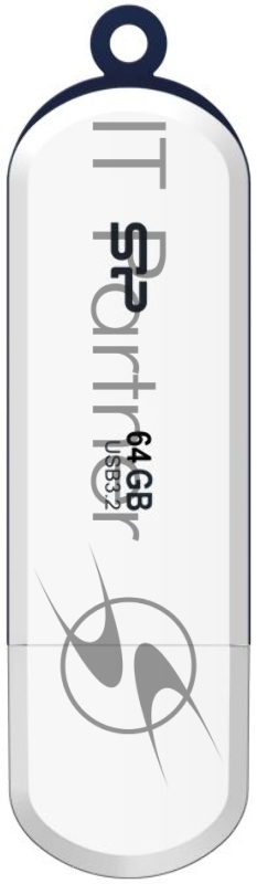 Флеш накопитель 64Gb Silicon Power Blaze B32, USB 3.2, Белый