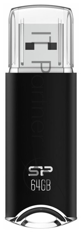 Накопитель USB Flash 64Gb Silicon Power Helios H02, USB 2.0, Black