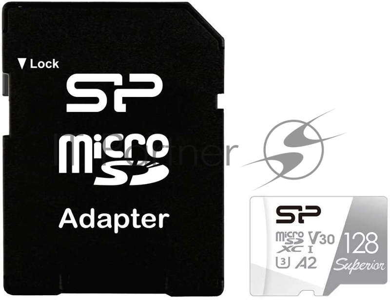 Флеш карта microSD 128GB Silicon Power Superior Pro A2 microSDXC Class 10 UHS-I U3 Colorful 100/80 Mb/s (SD адаптер)