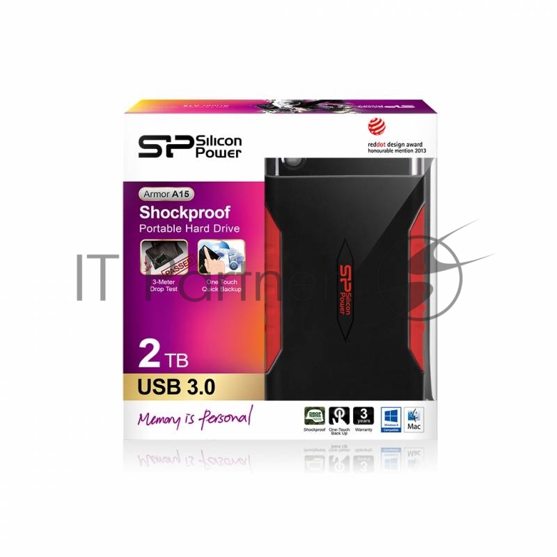 Внешний жесткий диск Silicon Power USB 3.0 1Tb SP010TBPHDA15S3L Armor 2.5 черный