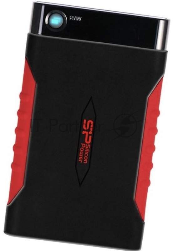 Внешний жесткий диск Silicon Power USB 3.0 2Tb SP020TBPHDA15S3L A15 Armor 2.5 черный/красный