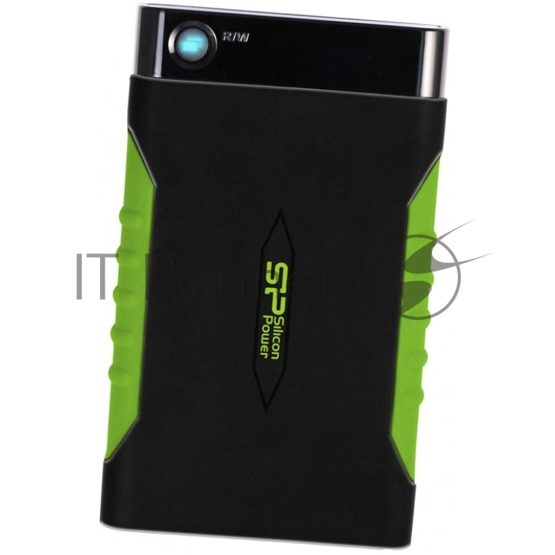 Внешний жесткий диск Silicon Power USB 3.0 2Tb SP020TBPHDA15S3K A15 Armor 2.5 черный/зеленый