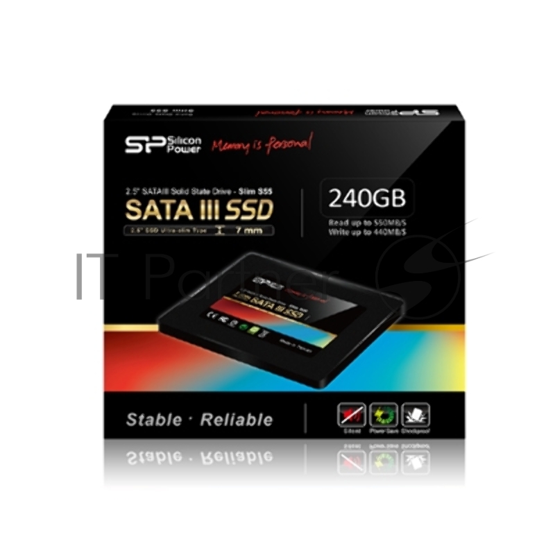 SSD накопитель Silicon Power SATA III 240Gb SP240GBSS3S55S25 Slim S55 2.5