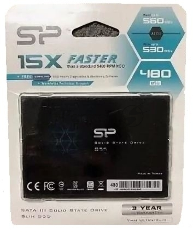 SSD накопитель Silicon Power SSD 480Gb S55 SP480GBSS3S55S25 {SATA3.0, 7mm}